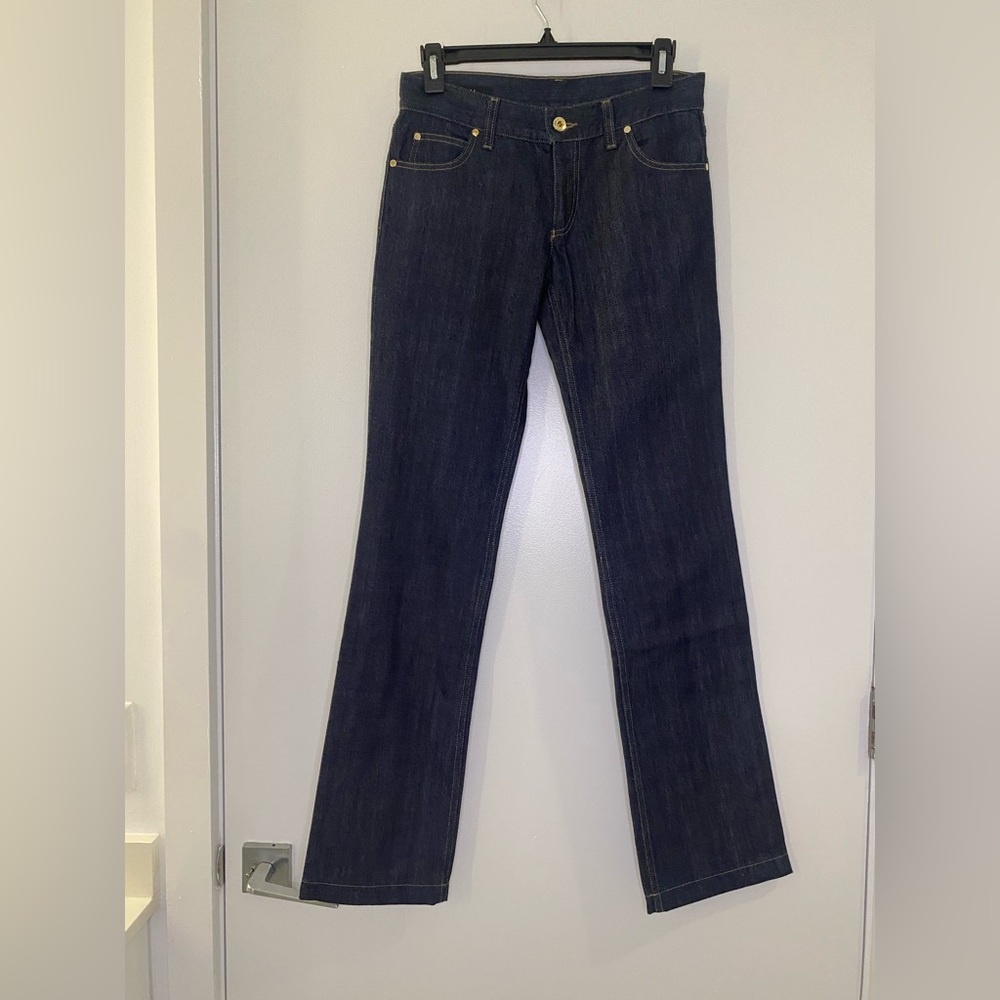 Gucci Designer Blue Straight Leg Jeans Classic Style